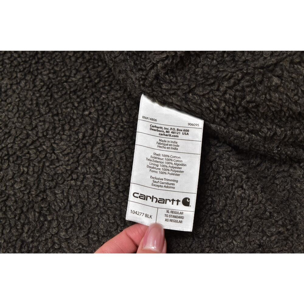 Carhartt 104277 Sherpa Lined Vest Black Cotton Duck Canvas Loose Fit Size XL - Picture 5 of 11